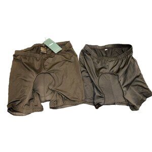 2 Pair New Men’s Cycling Underwear Shorts Padded Size Medium Ohuhu Black